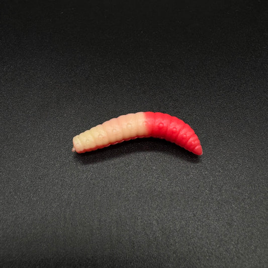 Larva Grub 30mm (color:Cheese+Hot Pink)