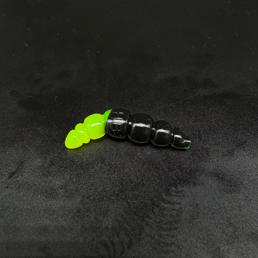 Larva Apod 37mm (color:Black+Toxic Green UV)