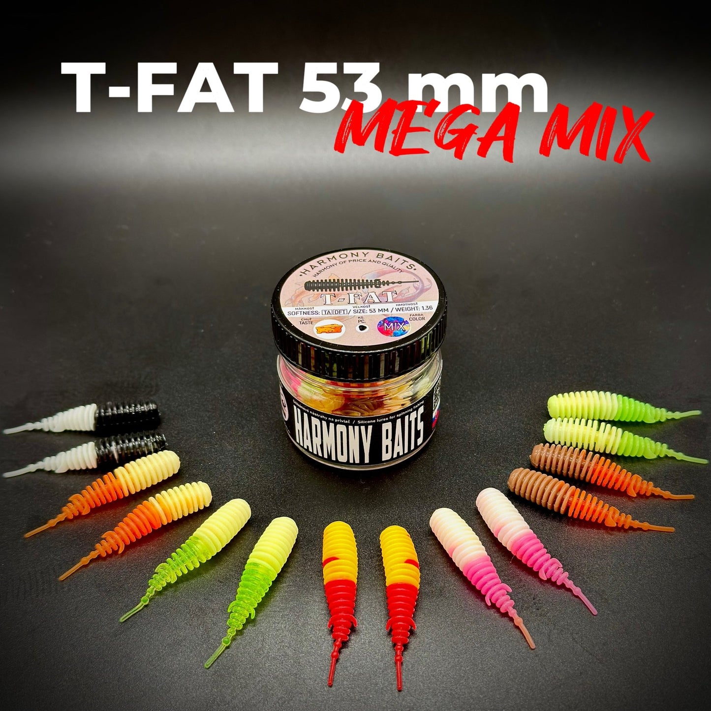 MEGA MIX T-FAT 53mm - Harmony Baits